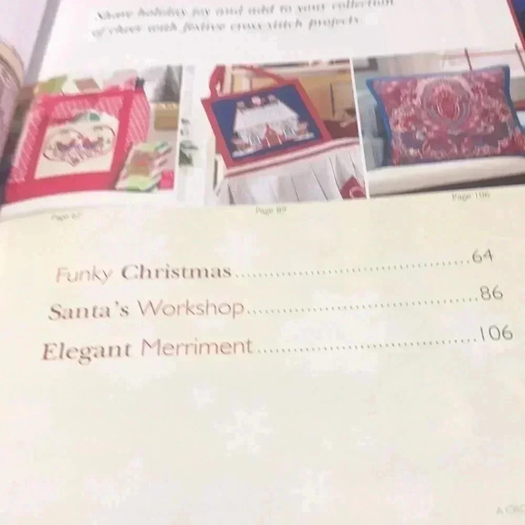 A cross stitch Christmas joyful tidings hard back book - Picture 5 of 8